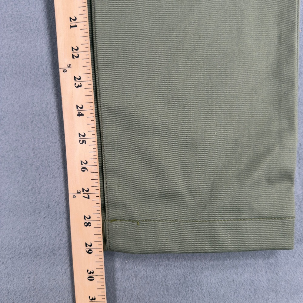 Levis Mens Olive Green Chino Pants Straight Leg Twill Trousers W32 L29 - Picture 12 of 13
